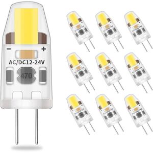 BEIJIYI Dimmable G4 LED Bulbs Cool White, 2W Equivalent to 20W Halogen Lamp, 200lm Flicker-Free Energy Saving Light Bulb, AC/DC 12V-24V, G4 Bi-pin, 360° Beam