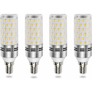 Dewdat - E14 but led bulb 16W cold white 6000K, equivalent halogen E14 100W 120W, 1600lm, 360 ° lamp, ac 175-265V, E14 led candle bulb for