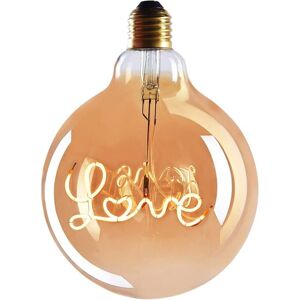 BEIJIYI E27 Edison Tube LOVE LED bulb - E27 socket - dimmable LED bulb - 4 W, warm white, 230 V, EL27 - E27 vintage bulb / retro filament bulb