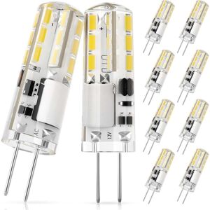 Memkey - G4 led bulb, 1.4 w, equivalent to 10 w halogen lamp, ac/dc 12 v, cool white 6000 k, 100 lm, non-dimmable, energy saving, 360 ° beam angle