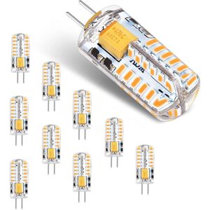 BEIJIYI G4 LED Bulbs 12V AC/DC 3W Flicker-Free Energy Saving Lamp (Equivalent to 30W Halogen Bulb), Warm White 3000K, G4 LED Light, 300LM Non-Dimmable, Pack