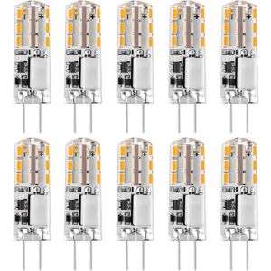 Memkey - G4 led Bulbs 12V ac/dc Warm White 3000K 120lm 2W 15-20W Halogen G4 Energy Saving jc Type Bi-Pin Replacement Capsule Non-Dimmable Light (10
