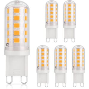 ZVD - G9 led Bulb 3W - 430LM, Equivalent to 40W Halogen, Warm White 3000K, Non-Dimmable, Pack of 6