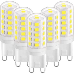 BEIJIYI G9 LED Bulb 3W Cool White 6000K, G9 LED Light Bulbs 420LM, Equivalent to 28W and 40W Halogen Bulbs, G9 LED Corn Bulbs for Desk Lamp, Anti-Flicker, AC