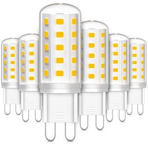 BEIJIYI Pack G9 LED Light Bulbs, 3W Equivalent to 30W Halogen Bulbs, Flicker-Free Warm White for Bedroom, Living Room, Kitchen, Garden, Non-Dimmable