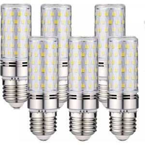 CYSLMUK Pack of 6 E27 LED Bulbs -16W Cool White 6000K 1600lm (Equivalent to 150W Halogen Bulb) AC 200-240V, Non-Dimmable, Large E27 LED Screw Base, 360° Beam