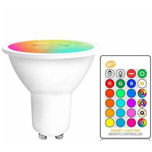 Dewdat - RGB+Warm White 2700K Dimmable led Spot Light Bulb with Color Changing 12 Bands with Remote Control Suitable for Recessed Wall, Track and