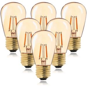 BEIJIYI Vintage Edison Filament LED Light Bulb ST45 E27, 1W Equivalent, 10W Incandescent Bulbs, 2200K Super Warm White, Gold Glass Decorative Lamp,