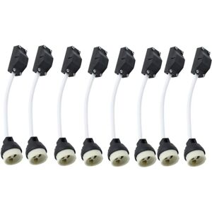 Linghhang - 10pcs GU10 Ceramic Socket with Cable Connector 2A 250V GU10 Socket Base Adapter with Insulated Cable for GU10 led Lamp cfls Halogen Bulb Linghhang - 10pcs GU10 Ceramic Socket with Cable Connector 2A 250V GU10 Socket Base Adapter with Insulated Cable for GU10 led Lamp cfls Halogen Bulb