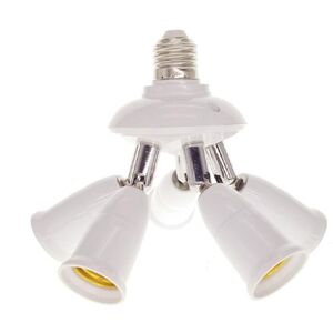 Tinor - 3 in 1 E27 Socket Splitter Adapter, E26/E27 Standard led Bulbs Lamp Bases, Converter Chandelier Socket with 360 Degree Adjustable to 180° Tinor - 3 in 1 E27 Socket Splitter Adapter, E26/E27 Standard led Bulbs Lamp Bases, Converter Chandelier Socket with 360 Degree Adjustable to 180°