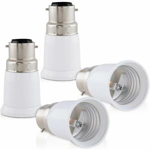 TRIMEC 4x adaptateur de douille - Convertisseur douilles B22 vers E27 - Adaptateur de support de lampe culot baïonnette pour ampoule led halogène TRIMEC 4x adaptateur de douille - Convertisseur douilles B22 vers E27 - Adaptateur de support de lampe culot baïonnette pour ampoule led halogène