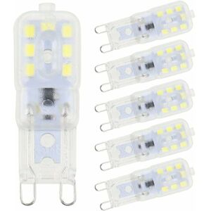 WOIYIC 6 Pieces G9 LED Bulbs Cool White 3W 6500K No Flicker Halogen Replacement Dimmable LED Capsule Energy Saving Light Bulb for Wall Lamp Chandelier WOIYIC 6 Pieces G9 LED Bulbs Cool White 3W 6500K No Flicker Halogen Replacement Dimmable LED Capsule Energy Saving Light Bulb for Wall Lamp Chandelier
