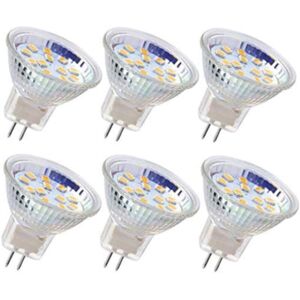 MEMKEY 6 Pack LED Bulbs MR11 Spotlight GU4 Bulbs 3W 18 LEDs Halogen Lamps 20W Equivalent Non-Dimmable LED Bulbs 12V AC/DC for Home and Landscape Track MEMKEY 6 Pack LED Bulbs MR11 Spotlight GU4 Bulbs 3W 18 LEDs Halogen Lamps 20W Equivalent Non-Dimmable LED Bulbs 12V AC/DC for Home and Landscape Track