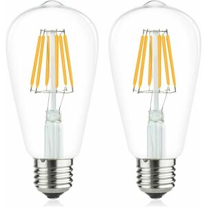 Hoopzi - 6W E27 ST64 Filament Edison Led Bulb 220V Led Vintage Classic Warm White 2700K 60W Halogen Bulb 600lm Equivalent for Motorhome, Yacht, Hoopzi - 6W E27 ST64 Filament Edison Led Bulb 220V Led Vintage Classic Warm White 2700K 60W Halogen Bulb 600lm Equivalent for Motorhome, Yacht,