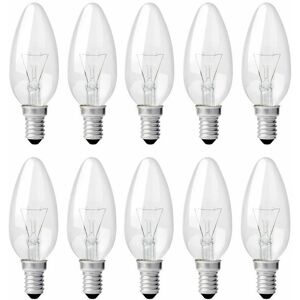 Trimec - Ampoule Bougie Clair E14 40W, Ampoule Incandescence Dimmable, Blanc Chaud 2700K, 400LM, Ampoule Flamme, E14 Ampoules à bougie à vis Edison, Trimec - Ampoule Bougie Clair E14 40W, Ampoule Incandescence Dimmable, Blanc Chaud 2700K, 400LM, Ampoule Flamme, E14 Ampoules à bougie à vis Edison,