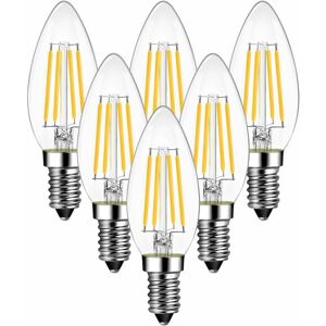Hoopzi - Daylight E14 led Candle Filament Bulbs, 40W Incandescent Bulbs Equivalent, 4W Energy Saving Light Bulbs,C35 ses Small Edison Screw Led Hoopzi - Daylight E14 led Candle Filament Bulbs, 40W Incandescent Bulbs Equivalent, 4W Energy Saving Light Bulbs,C35 ses Small Edison Screw Led