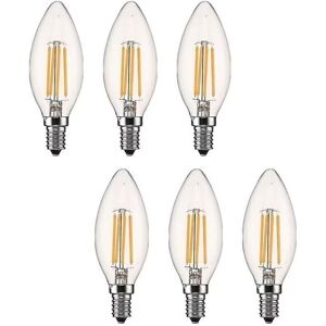 WOIYIC Dimmable E14 LED Candle Bulb E14 4w Warm White 2700k, Small Screw Base LED Filament, 40w Equivalent, Pack of 6 fg WOIYIC Dimmable E14 LED Candle Bulb E14 4w Warm White 2700k, Small Screw Base LED Filament, 40w Equivalent, Pack of 6 fg