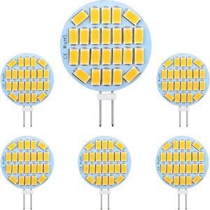 Tinor - G4 led 3W AC12-24V 300lm Warm White 3000K 24x5730 smd 30W Halogen Equivalent Non-Dimmable Round G4 led Bulb for Cabinet Lighting Lighting Tinor - G4 led 3W AC12-24V 300lm Warm White 3000K 24x5730 smd 30W Halogen Equivalent Non-Dimmable Round G4 led Bulb for Cabinet Lighting Lighting