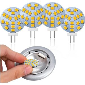 WOIYIC G4 LED Bulb 2W, 20W Halogen Bulb Equivalent, AC/DC 12V, 220LM, Warm White 2700K, 18 2835 SMD, G4 Round LED Bulb for Cabinet Light, Recessed Lighting, WOIYIC G4 LED Bulb 2W, 20W Halogen Bulb Equivalent, AC/DC 12V, 220LM, Warm White 2700K, 18 2835 SMD, G4 Round LED Bulb for Cabinet Light, Recessed Lighting,