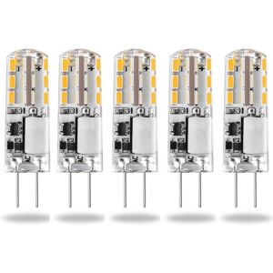 Aougo - G4 led Bulbs 12V ac/dc Warm White 3000K 120LM,2W,15-20W G4 Halogen jc Type Bi-pin Replacement Capsule Energy Saving,Non Dimmable Light(5 pcs) Aougo - G4 led Bulbs 12V ac/dc Warm White 3000K 120LM,2W,15-20W G4 Halogen jc Type Bi-pin Replacement Capsule Energy Saving,Non Dimmable Light(5 pcs)