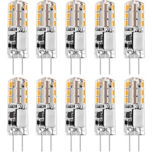 Memkey - G4 led Bulbs 12V ac/dc Warm White 3000K 120lm 2W 15-20W Halogen G4 Energy Saving jc Type Bi-Pin Replacement Capsule Non-Dimmable Light (10 Memkey - G4 led Bulbs 12V ac/dc Warm White 3000K 120lm 2W 15-20W Halogen G4 Energy Saving jc Type Bi-Pin Replacement Capsule Non-Dimmable Light (10