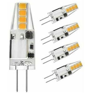 Dewdat - G4 led Light Bulb Warm White 3000K ac/dc 12V 160LM 1.6W (G4 Halogen Equivalent) 15-20W Non-Dimmable G4 Bulbs Bi-Pin Base , no flicker, for Dewdat - G4 led Light Bulb Warm White 3000K ac/dc 12V 160LM 1.6W (G4 Halogen Equivalent) 15-20W Non-Dimmable G4 Bulbs Bi-Pin Base , no flicker, for