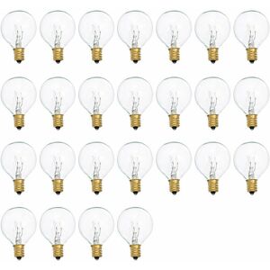ODIPIE G40 Light Bulbs, Replacement for G40 Incandescent Bulbs, 7W, 220-240V, Clear Globe Bulb, E12 Base, 25 Pack, Cool White ODIPIE G40 Light Bulbs, Replacement for G40 Incandescent Bulbs, 7W, 220-240V, Clear Globe Bulb, E12 Base, 25 Pack, Cool White