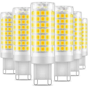 WOIYIC G9 LED Bulb, No Flicker 5W LED Lamps Cool White 6000K, 530LM, Energy Saving Equivalent to 48W Halogen Light, 360 Degree Angle, AC220-240V - Pack of 6 WOIYIC G9 LED Bulb, No Flicker 5W LED Lamps Cool White 6000K, 530LM, Energy Saving Equivalent to 48W Halogen Light, 360 Degree Angle, AC220-240V - Pack of 6