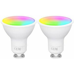 TEHTUY GU10 WiFi Smart Bulb, RGBCW LED Smart Bulb, Compatible with Alexa/Google Home, 4.7W Equivalent to 50W GU10 Bulb, Dimmable RGB Multi-Color, 2700-6500K TEHTUY GU10 WiFi Smart Bulb, RGBCW LED Smart Bulb, Compatible with Alexa/Google Home, 4.7W Equivalent to 50W GU10 Bulb, Dimmable RGB Multi-Color, 2700-6500K