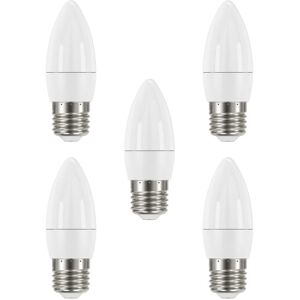 Litecraft - Light Bulb 4.9 Watt E27 Edison Screw Candle Cool White led - 5 Pack Litecraft - Light Bulb 4.9 Watt E27 Edison Screw Candle Cool White led - 5 Pack