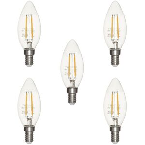 Litecraft - Light Bulb E14 Small Edison Screw 4 Watt Candle Warm White led - 5 Pack Litecraft - Light Bulb E14 Small Edison Screw 4 Watt Candle Warm White led - 5 Pack