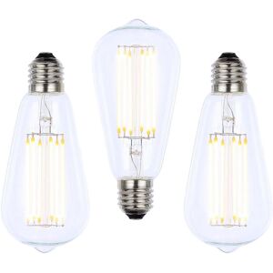 Litecraft - Light Bulb E27 Edison Screw 6 Watt Teardrop Filament led in Clear - 3 Pack Litecraft - Light Bulb E27 Edison Screw 6 Watt Teardrop Filament led in Clear - 3 Pack