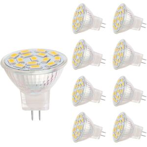 BEIJIYI MR11 LED Bulbs, GU4.0 Socket, 3 W, Compatible with 20-30 W Halogen Lamps, 12 V AC/DC, 350 LM, 120° Spotlight, Track Lighting, Warm White (3000 K, 8 BEIJIYI MR11 LED Bulbs, GU4.0 Socket, 3 W, Compatible with 20-30 W Halogen Lamps, 12 V AC/DC, 350 LM, 120° Spotlight, Track Lighting, Warm White (3000 K, 8