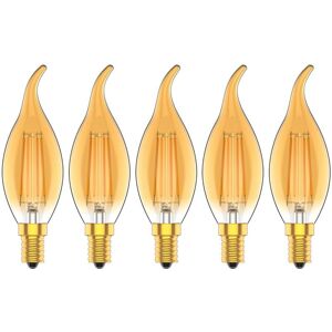 Memkey - Pack Dimmable 4W Vintage Style E14 led Bulb Warm White 2700K 30W Incandescent Bulbs Equivalent to 300lm ac 220V Memkey - Pack Dimmable 4W Vintage Style E14 led Bulb Warm White 2700K 30W Incandescent Bulbs Equivalent to 300lm ac 220V