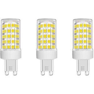 WOIYIC Pack of 3 G9 LED Bulbs 10W Equivalent to 150W Halogen, 86 LEDs, 1000Lm, 360° Beam Angle, Ultra Bright, AC220-240V, Non-Dimmable, Cool White 6000K WOIYIC Pack of 3 G9 LED Bulbs 10W Equivalent to 150W Halogen, 86 LEDs, 1000Lm, 360° Beam Angle, Ultra Bright, AC220-240V, Non-Dimmable, Cool White 6000K