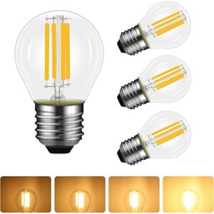 WOIYIC Pack of 4 E27 4W Dimmable LED Filament Bulbs, 40W Incandescent Bulb Equivalent, 2700K Warm White, 400 Lumens, 360° Angle, G45/P45 Shape, Vintage WOIYIC Pack of 4 E27 4W Dimmable LED Filament Bulbs, 40W Incandescent Bulb Equivalent, 2700K Warm White, 400 Lumens, 360° Angle, G45/P45 Shape, Vintage
