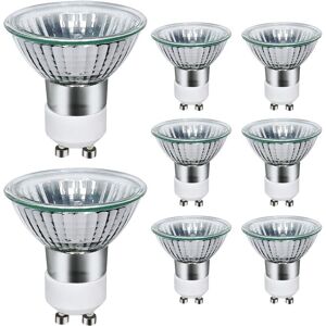 WOIYIC Pack of 8 GU10 35W Dimmable Halogen Bulbs, 220V GU10, 2 Pin, 400lm, 2800K Warm with WOIYIC Pack of 8 GU10 35W Dimmable Halogen Bulbs, 220V GU10, 2 Pin, 400lm, 2800K Warm with