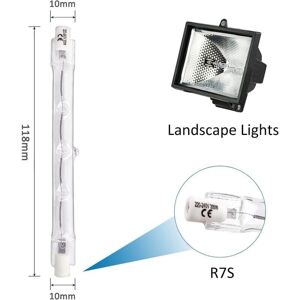 WOIYIC R7s 118mm 300W Linear Halogen Bulbs, Dimmable Warm White 2700K 4500LM, 220V R7s Double Ended Floodlight for Landscape Lighting, Security Work Light, WOIYIC R7s 118mm 300W Linear Halogen Bulbs, Dimmable Warm White 2700K 4500LM, 220V R7s Double Ended Floodlight for Landscape Lighting, Security Work Light,
