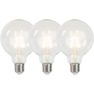 LUEDD Set of 3 E27 Dimmable led Bulbs G95 5W 470lm 2700K LUEDD Set of 3 E27 Dimmable led Bulbs G95 5W 470lm 2700K