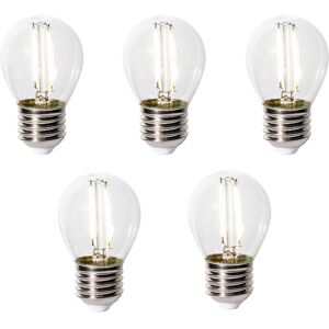 Luedd - Set of 5 E27 Dimmable led Bulbs P45 Clear Glass 3W 250 lm 3000K Luedd - Set of 5 E27 Dimmable led Bulbs P45 Clear Glass 3W 250 lm 3000K