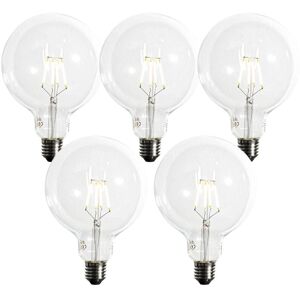 Luedd - Set of 5 E27 Dimmable led Spiral Filament G125 5W 450lm 2200K Luedd - Set of 5 E27 Dimmable led Spiral Filament G125 5W 450lm 2200K