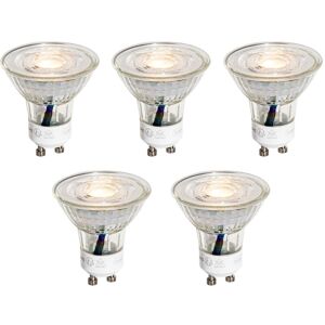 LUEDD Set of 5 GU10 50mm led Bulbs Clear 3W 230 lm 2700K LUEDD Set of 5 GU10 50mm led Bulbs Clear 3W 230 lm 2700K
