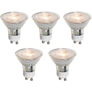 LUEDD Set of 5 GU10 50mm led Bulbs Clear 3W 250 lm 2200K LUEDD Set of 5 GU10 50mm led Bulbs Clear 3W 250 lm 2200K