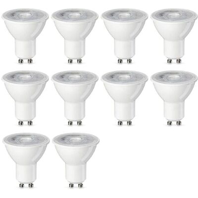 Basics Pack of 10 GU10 LED Spot Bulbs, 4.7W (50W Equivalent), Warm White, Non-Dimmable Basics Pack of 10 GU10 LED Spot Bulbs, 4.7W (50W Equivalent), Warm White, Non-Dimmable