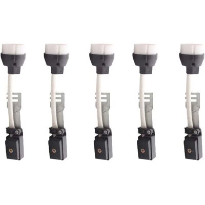 MEMKEY GU10 Lamp Holders, Set of 5, GU10 Lamp Base Connectors with Cable and Insulated Junction Box, 2A 250V, High Temperature Resistant LED and Halogen MEMKEY GU10 Lamp Holders, Set of 5, GU10 Lamp Base Connectors with Cable and Insulated Junction Box, 2A 250V, High Temperature Resistant LED and Halogen