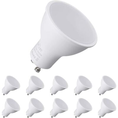 Aougo - GU10 led Light Bulbs, 7W Halogen Bulb Equivalent 70W, 550ml, Warm White 3000K, 120°Wide Beam, led Spot Light Bulbs, Pack of 10 [Energy Class Aougo - GU10 led Light Bulbs, 7W Halogen Bulb Equivalent 70W, 550ml, Warm White 3000K, 120°Wide Beam, led Spot Light Bulbs, Pack of 10 [Energy Class