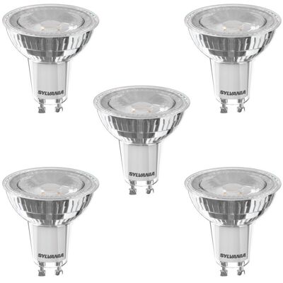 Litecraft - Light Bulb GU10 4.5W 4000K Cool White Dimmable led in Clear - 5 Pack Litecraft - Light Bulb GU10 4.5W 4000K Cool White Dimmable led in Clear - 5 Pack