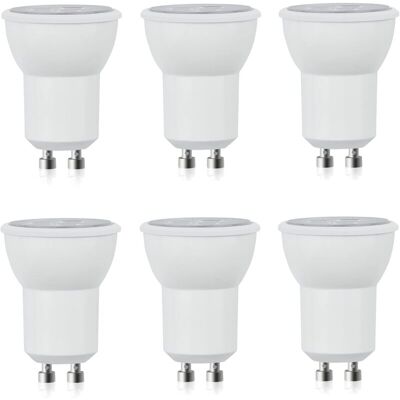 WOIYIC Pack of 6 MR11 GU10 LED Bulbs - 3W - 300lm - Warm White - 3000K - D35mm - AC 85-265V - Equivalent to 30W Halogen Bulb - 30° - Indoor & Outdoor WOIYIC Pack of 6 MR11 GU10 LED Bulbs - 3W - 300lm - Warm White - 3000K - D35mm - AC 85-265V - Equivalent to 30W Halogen Bulb - 30° - Indoor & Outdoor