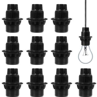 OEM 10 Pcs Lamp Sockets Suitable For E14 Screw Bulbs And Screw Energy Saving Bulbs (black) OEM 10 Pcs Lamp Sockets Suitable For E14 Screw Bulbs And Screw Energy Saving Bulbs (black)