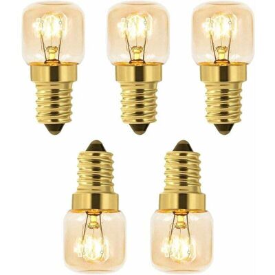 OEM Pack Of 5 Salt Bulbs 15w E14 T22, Incandescent Warm White 2700k, 80lm, Ac 230v, Oven Bulb 15w 300° OEM Pack Of 5 Salt Bulbs 15w E14 T22, Incandescent Warm White 2700k, 80lm, Ac 230v, Oven Bulb 15w 300°